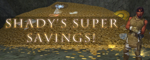 Shady's Super Savings banner